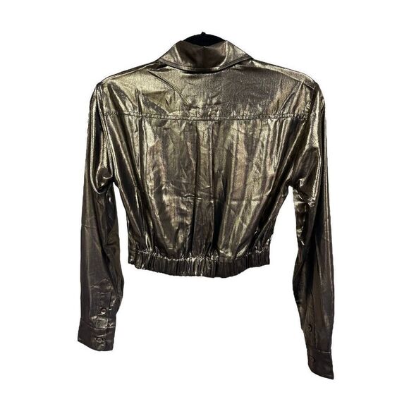 LE SUPERBE METALLIC SUNSET TOWER TUCK SHIRT MADE IN ITALY Size 2 - Picture 5 of 9